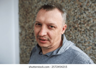 Portrait cheerful middleaged man wearing 260nw 2572454215