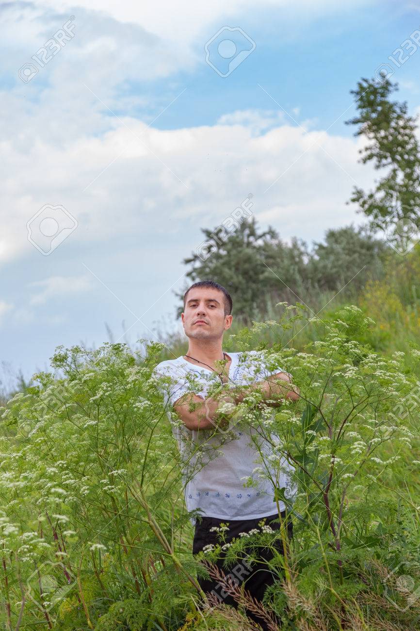 40239777 slavic guy on meadow ukraine