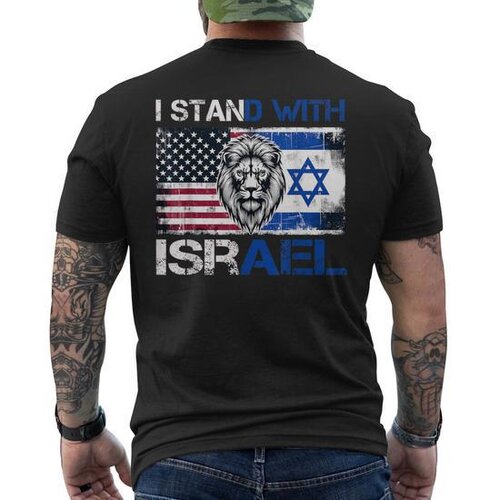 Stand israel us support lion love israeli brotherhood mens t shirt back 20231030060234 k2plt1zm