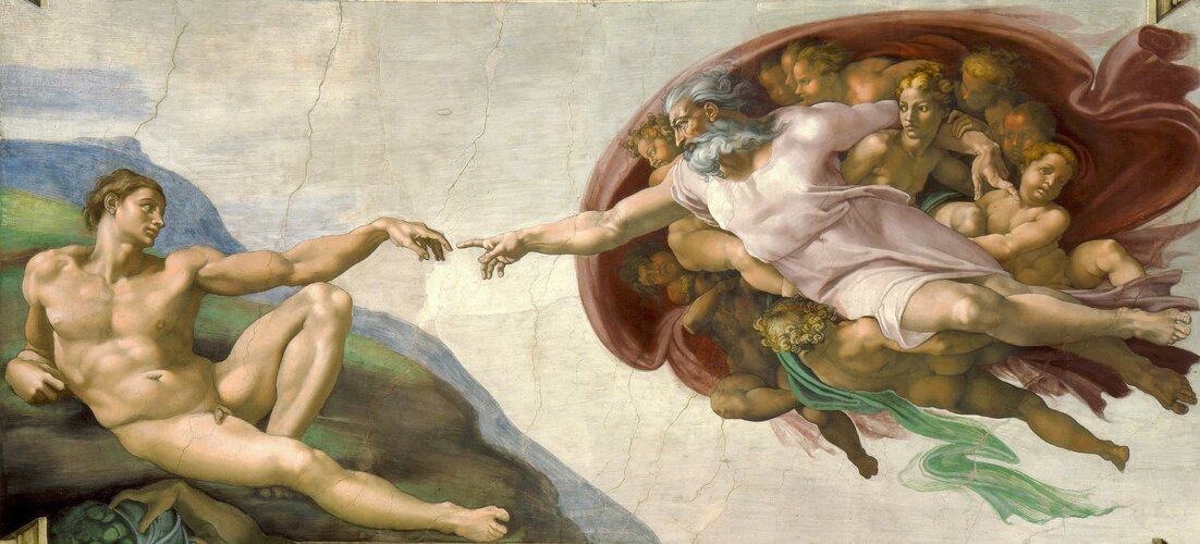 Michelangelo   Creation of Adam cropped