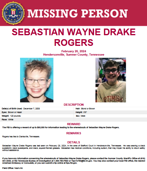 Tuesday sebastian fbi reward poster