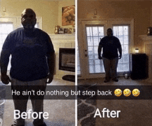 He just stepped back