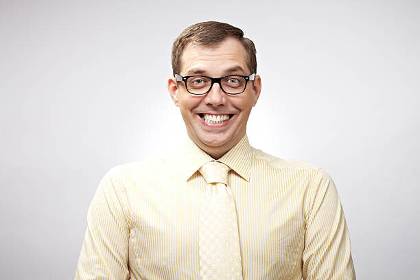 Smiling nerd