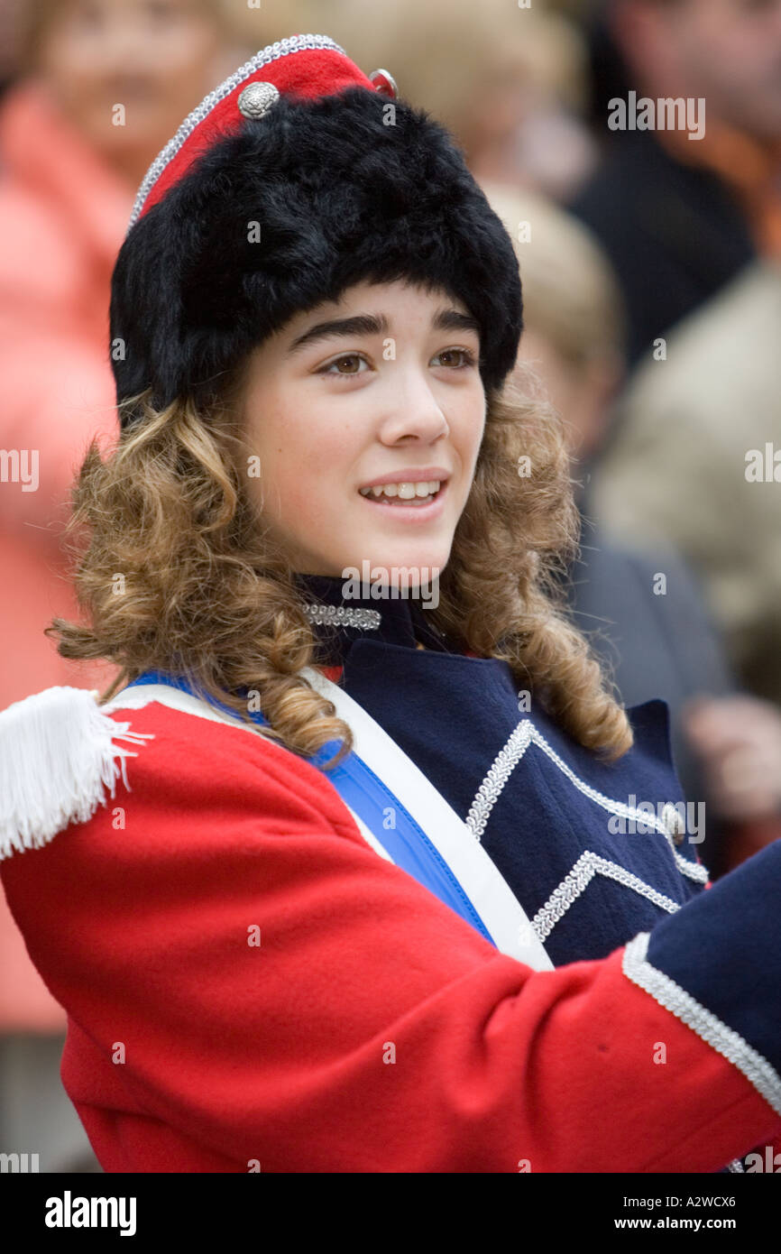 A young basque woman in period costume la tamborrada donostia san A2WCX6