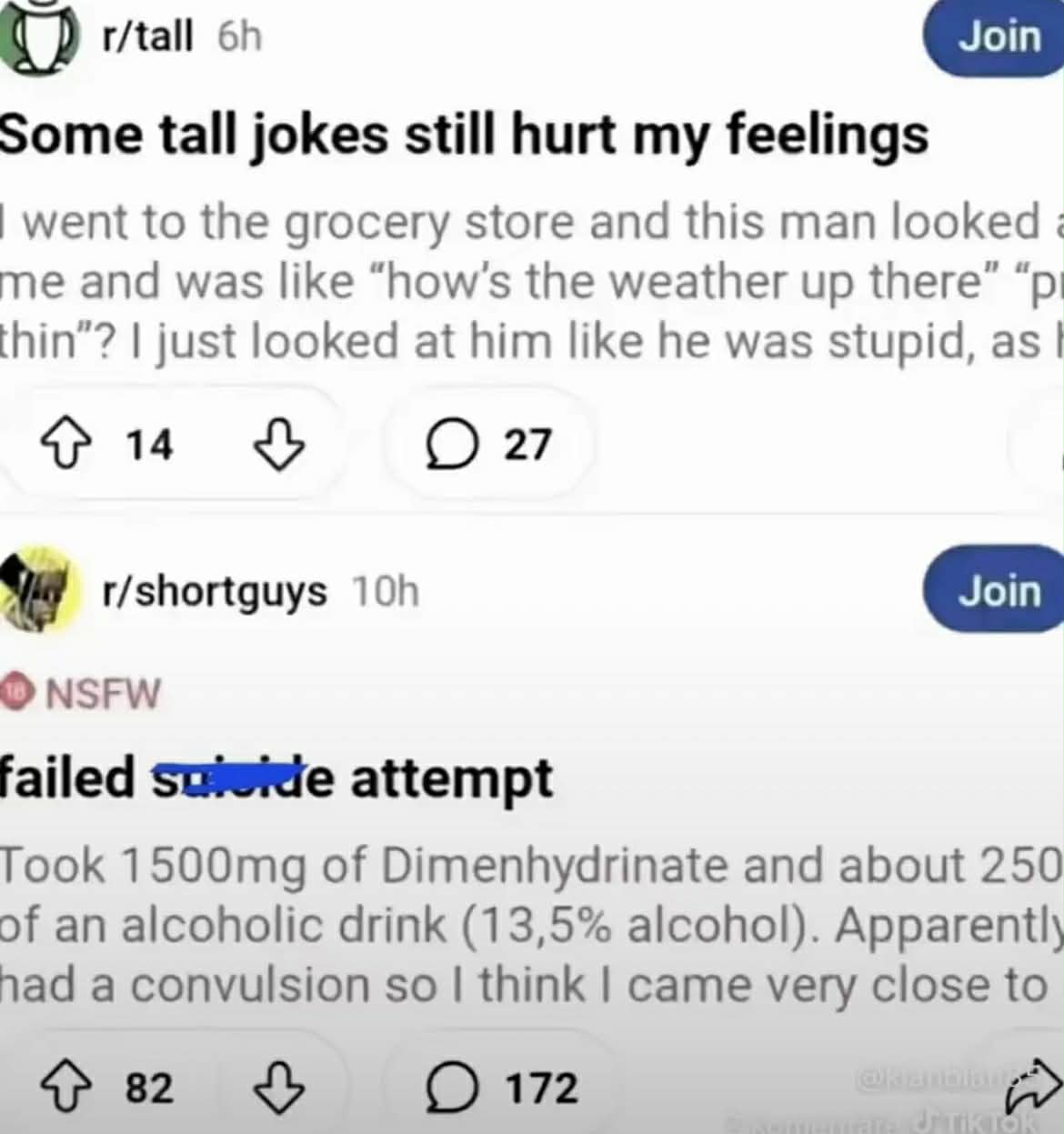 Tall vs short