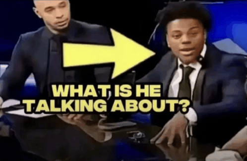 What is he talking about