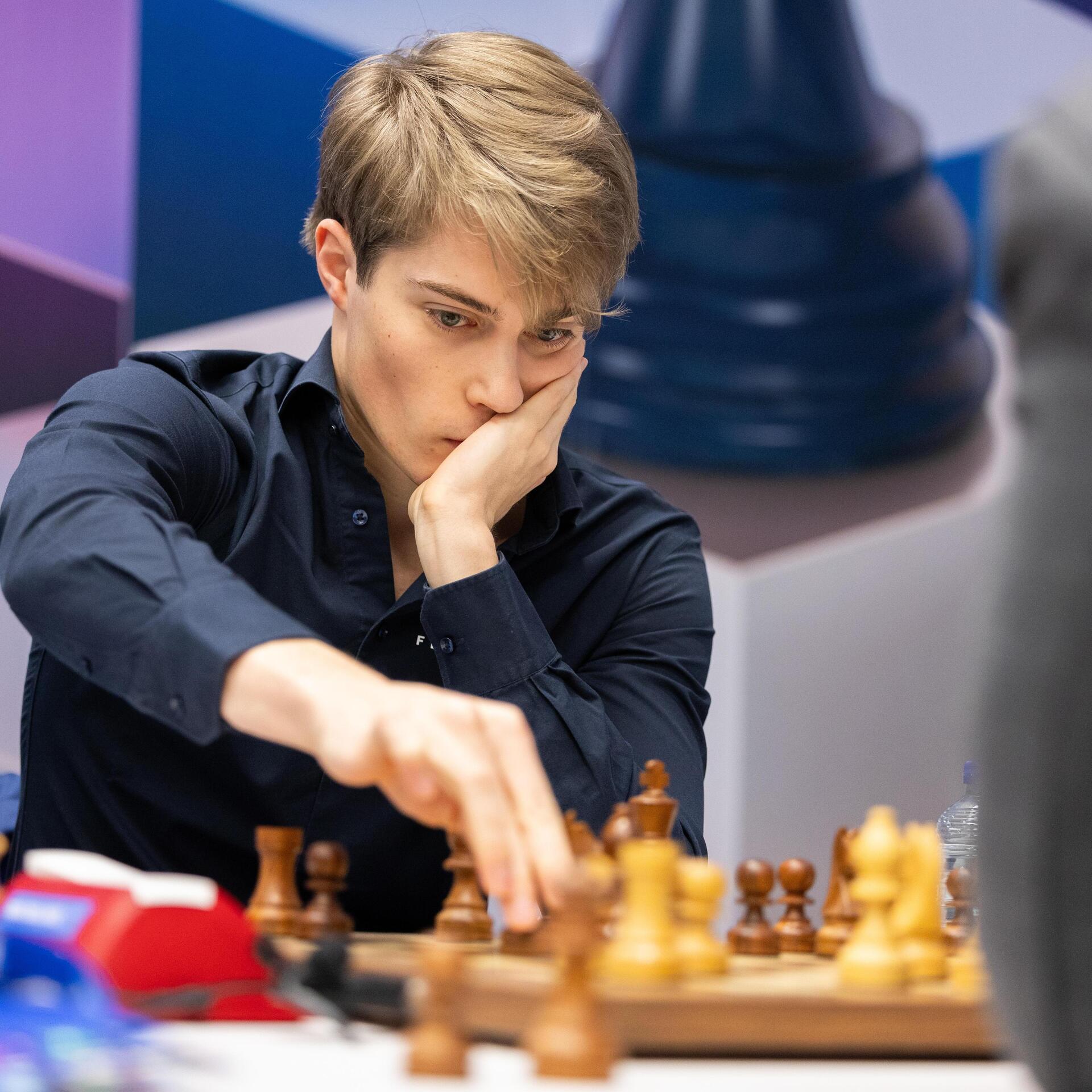 Max Warmerdam in actie tijdens Tata Steel Chess 2025
