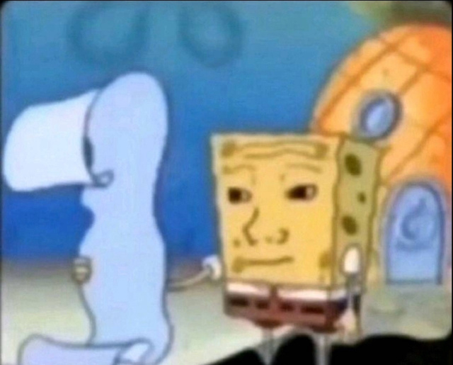 Spongebob reading