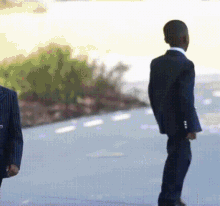 Black man suit
