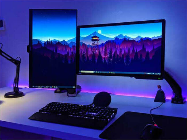 Dual monitor setup ideas 07