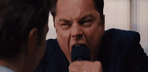 Angry leonardo di caprio