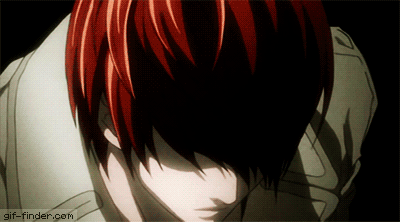 Death note gif light yagami kira eyes reaction
