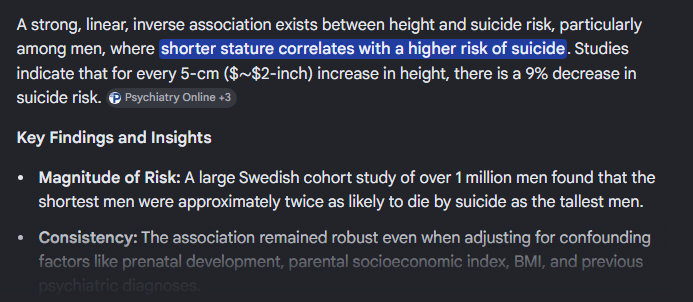 Suicideand height
