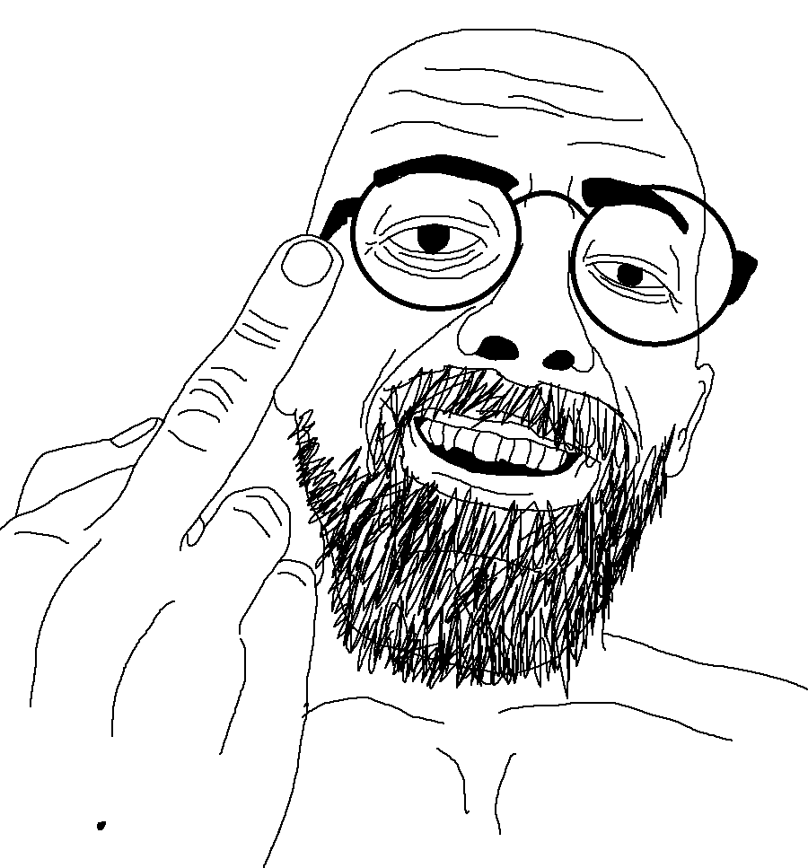 6119463 3449263 13869 beard ear glasses hand logo daedalus middle finger soyjak template twitt