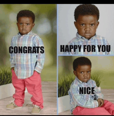 Congrats happy for you