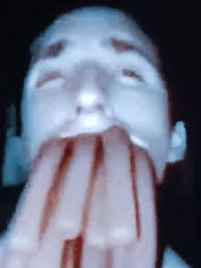 Sausage in mouth