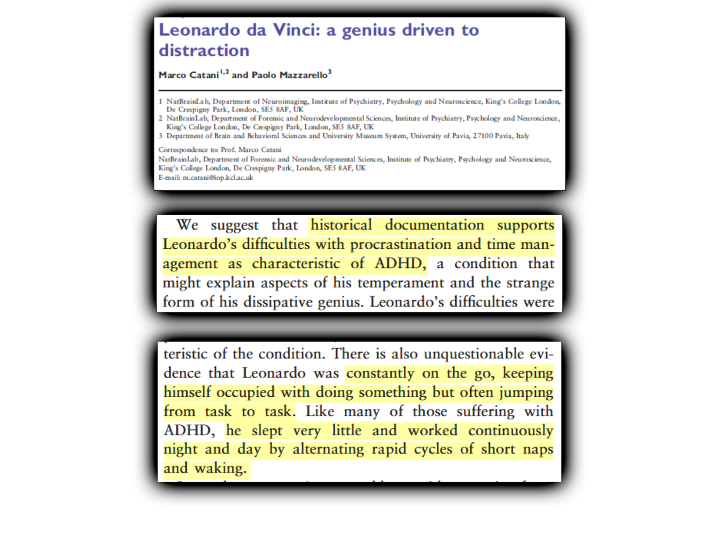 Leonardo da Vinci   a genius driven to distraction