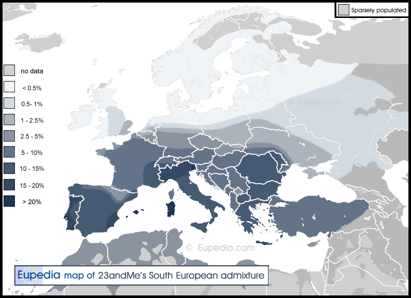 23andMe South European