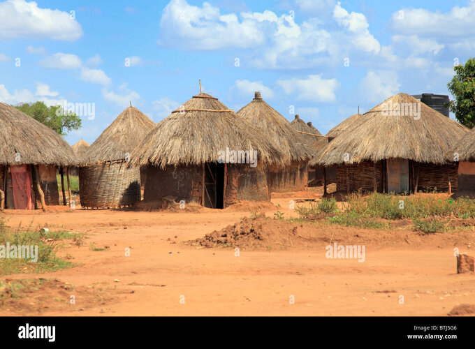 Village acholiland uganda east africa BTJ5G6