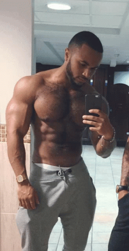 Handsome black man black