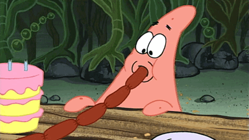Eating sausages