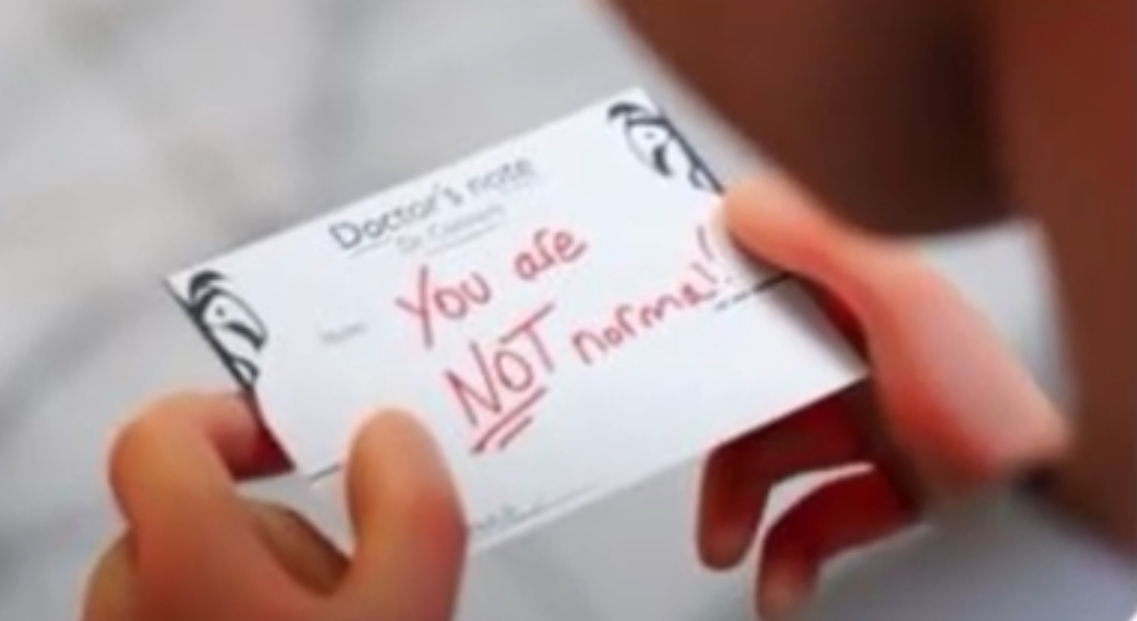 You are not normal doctors note