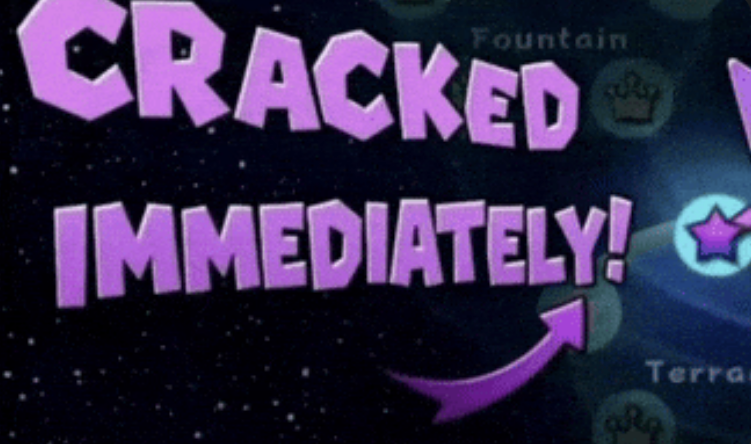 Cracked immediately
