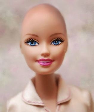Bald Barbie in Mattel photo