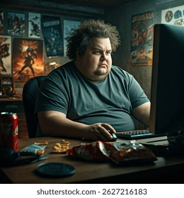 Ugly fat guy front computer 260nw 2627216183