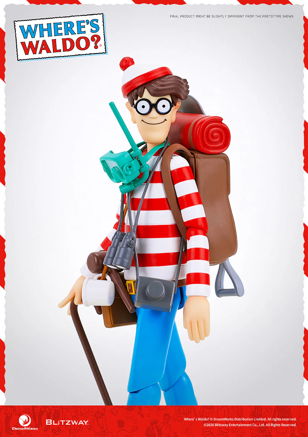 Wheres waldo 1 12 scale action figure full body clean background