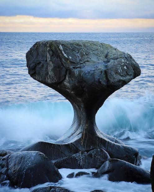 Rock formed from waves