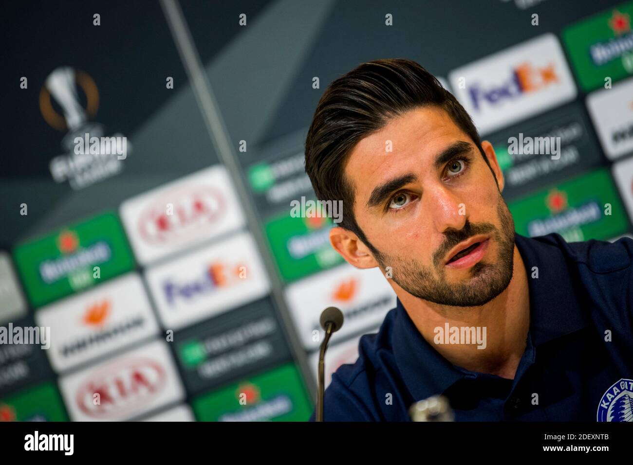 Gents milad mohammadi pictured during a press conference of belgian soccer club kaa gent wedne