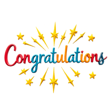 Pngtree colorful 3d congratulations text design png image 289211