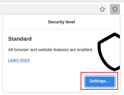 Security level settings