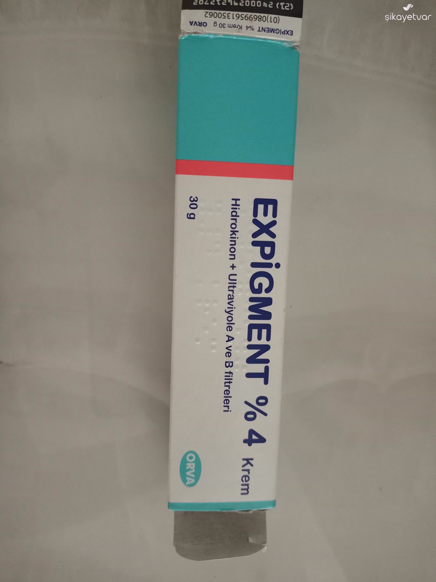 Expigment kremde renk ve kalite sorunu 3