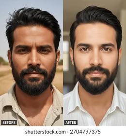 Before after face indian man 260nw 2704797375