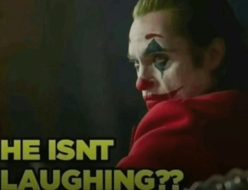 He isnt laughing 1