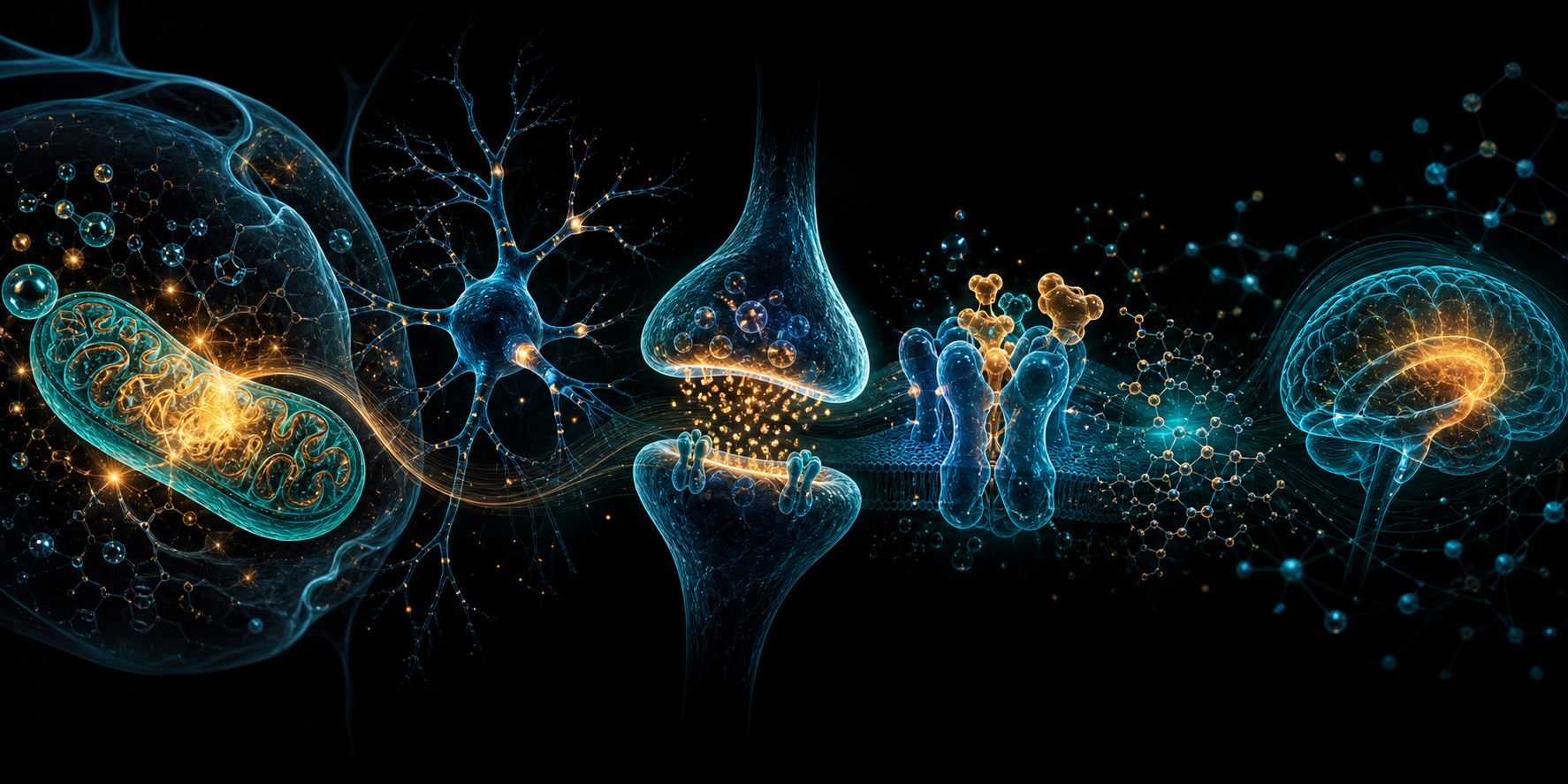 From cellular energy to neurons, synapses and pharmacology