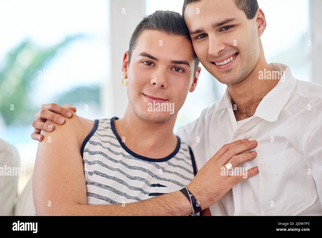 Our life together is blessed shot of a gay couple relaxing together at home 2J0W7P3