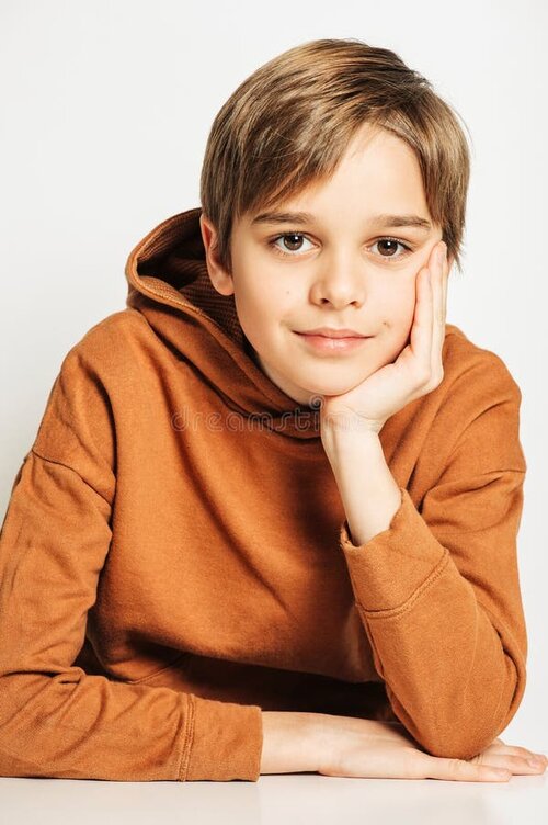 Studio shot handsome year old boy blond hair studio shot handsome year old boy blond hair wear