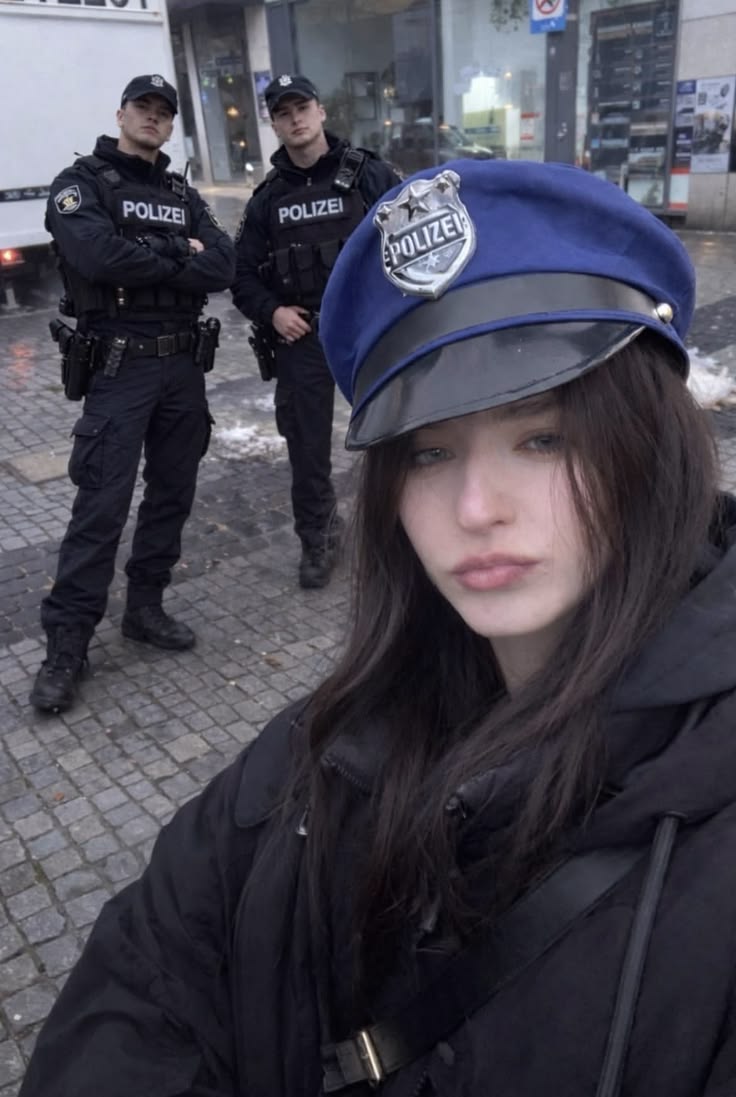 Girl with police avi