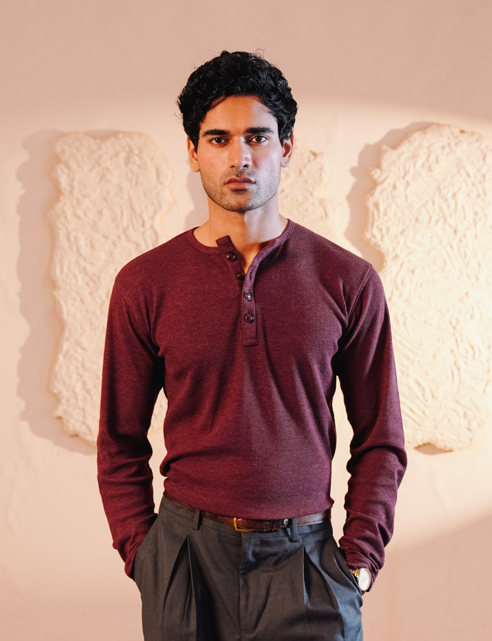 LUXES Maroonfullsleevesthermal 1