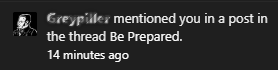 Be Prepared