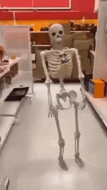 Skeleton falling