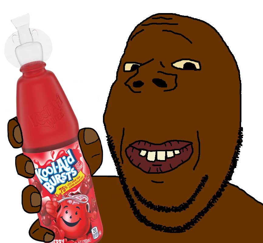 127463   soyboorucom   black skin closed mouth drink gapejak holding object kool aid shieet s