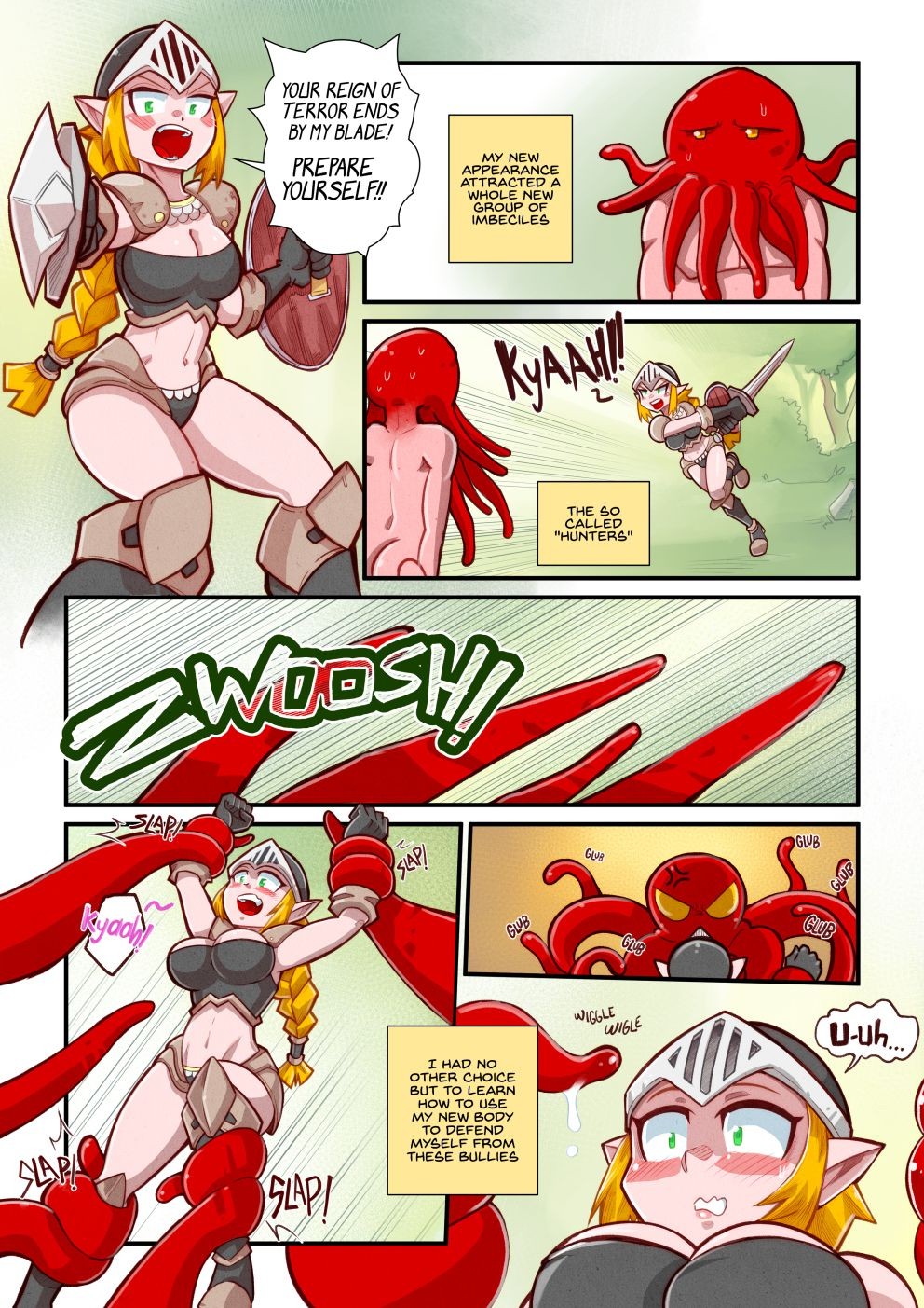 Life as a tentacle monster in another world porn comic english 05
