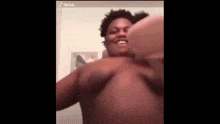 Black funny milk fat dancing black man