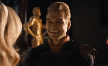 Homelander acegif 2 cute smile and shoulders movements 1