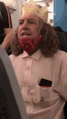 Burger king man on plane